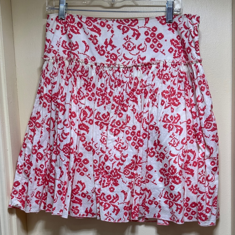 GAP Floral Red and White Mini Skirt